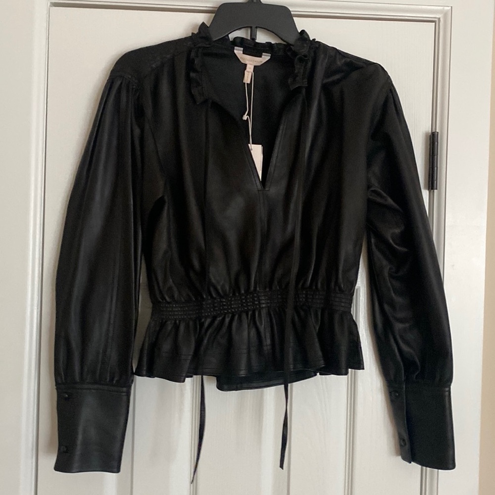 Never worn 100% leather top from Rebecca Taylor